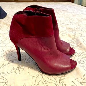 Nine West peep toe high heel boots